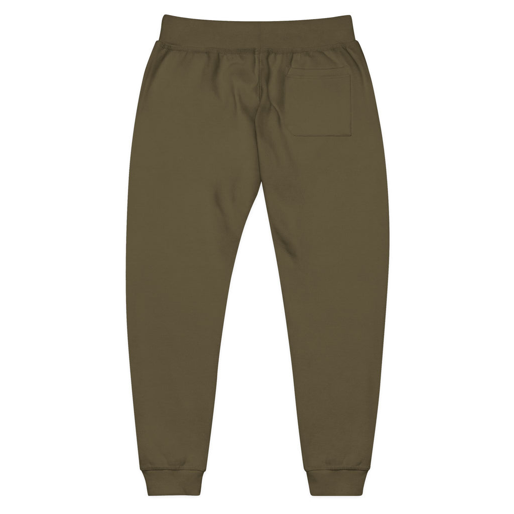 Embroidered  H.A.G. White Fleece Joggers