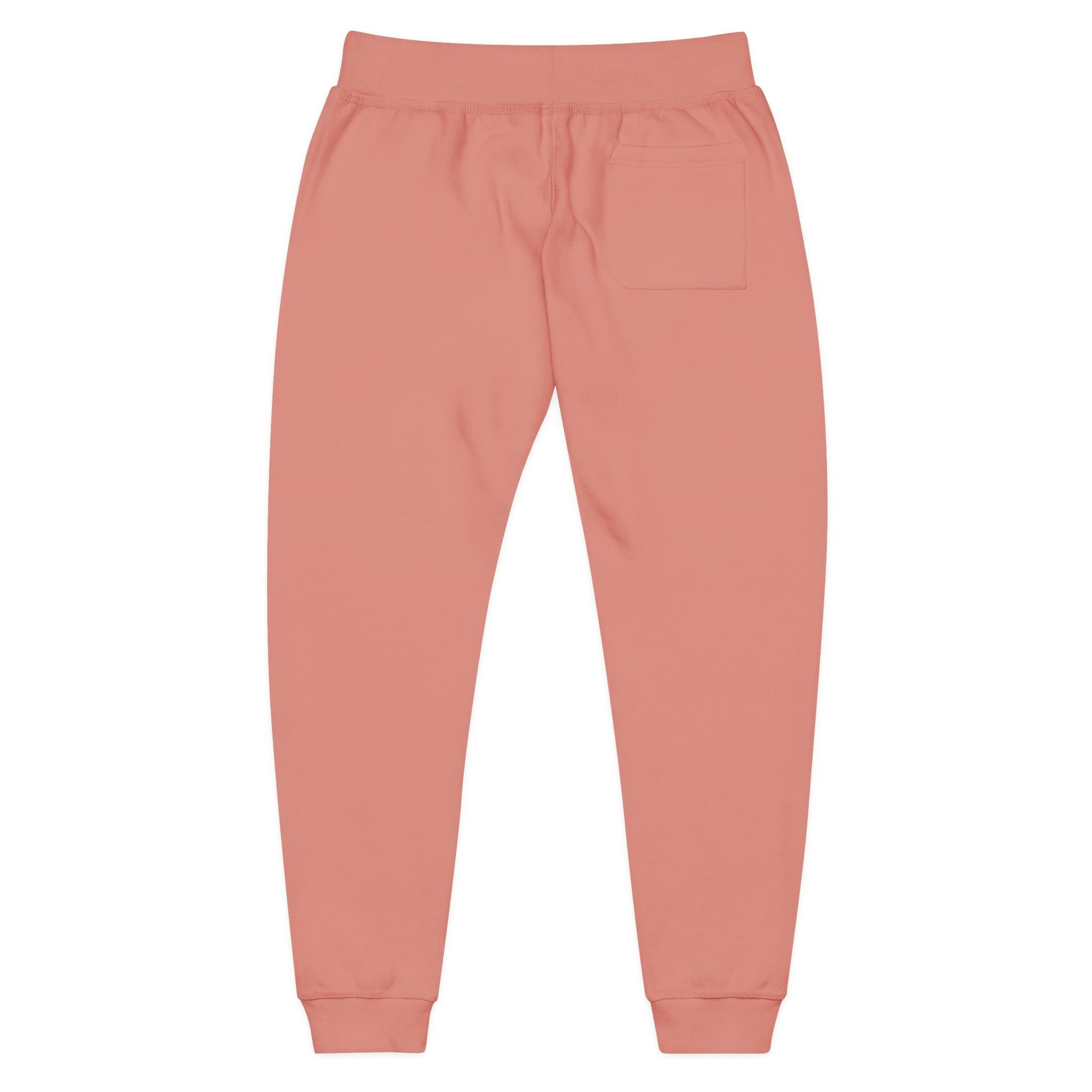 Embroidered  H.A.G. White Fleece Joggers