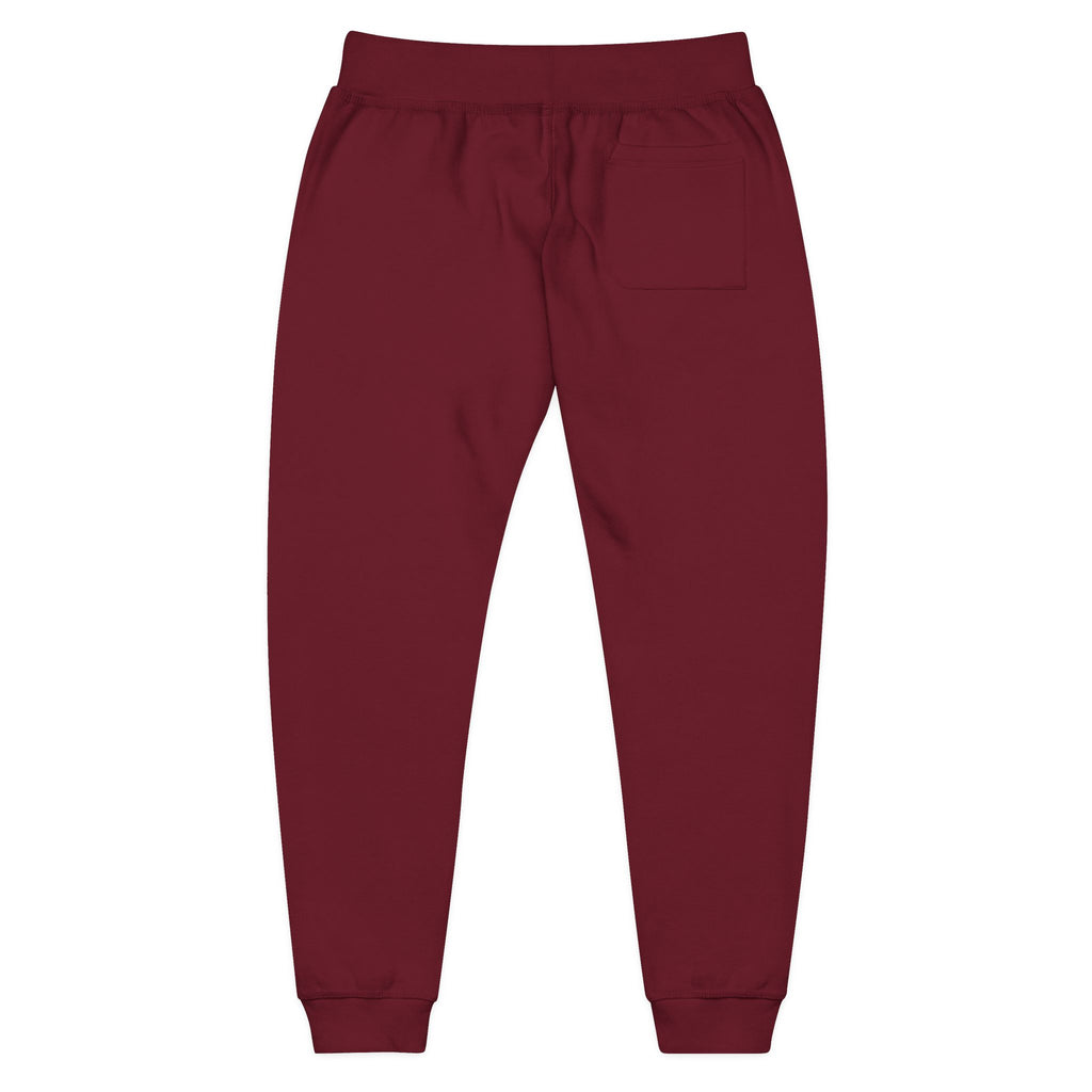 Embroidered  H.A.G. White Fleece Joggers