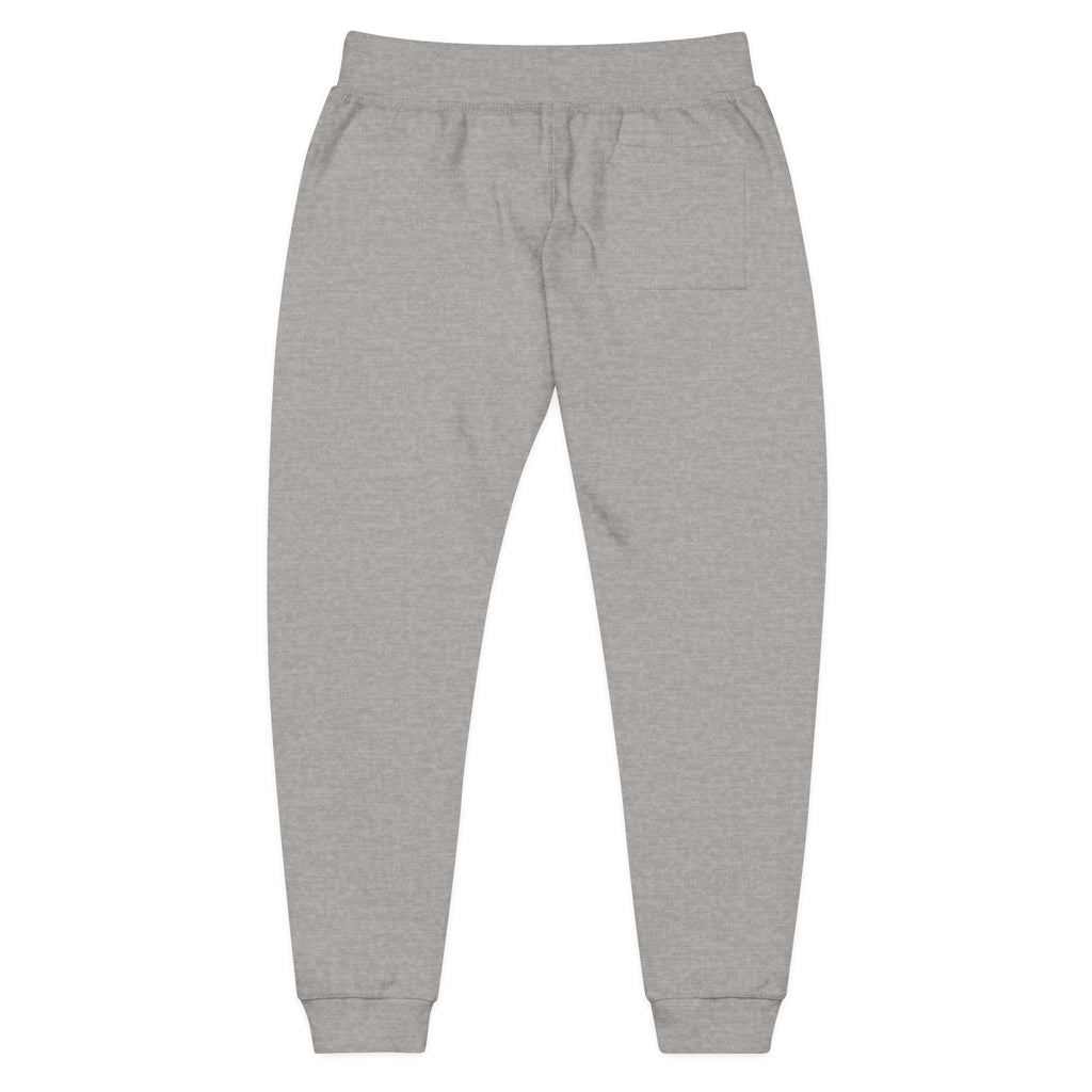 Embroidered  H.A.G. White Fleece Joggers