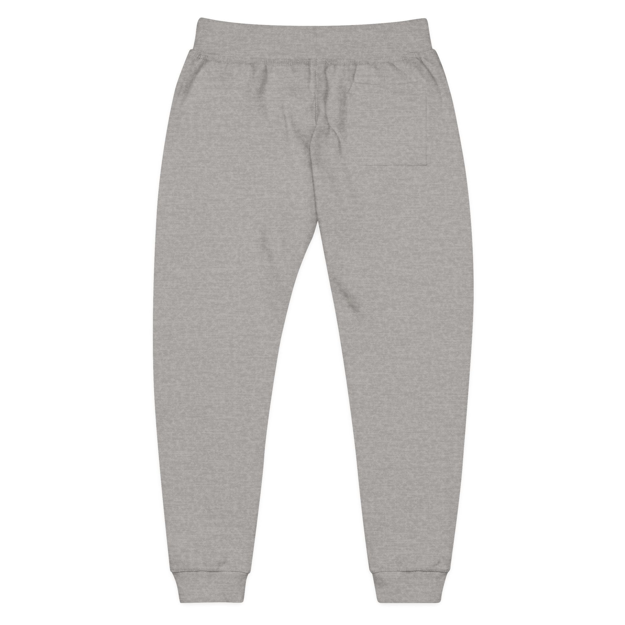 Embroidered  H.A.G. White Fleece Joggers