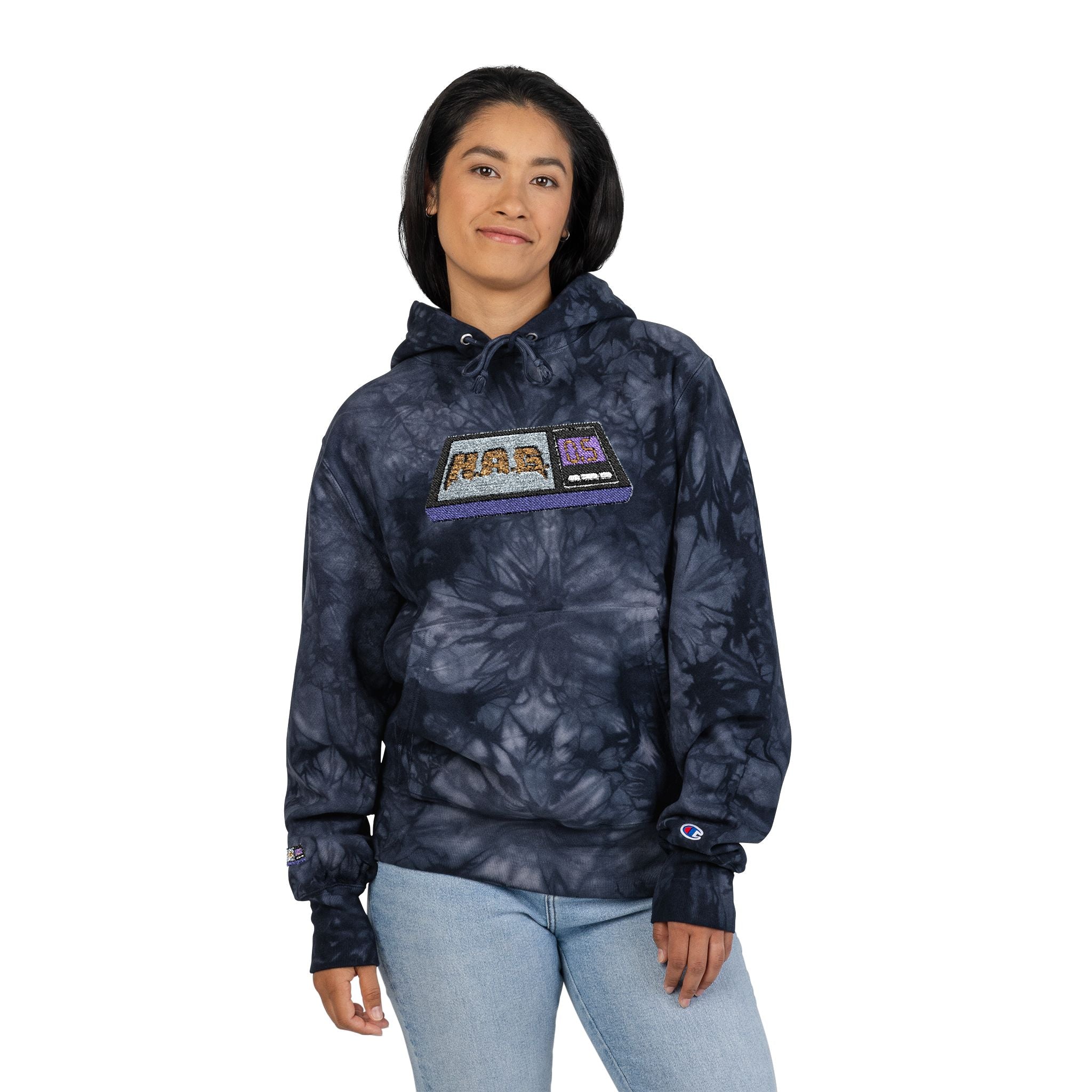 Tie-Dye H.A.G. Embroidered Hoodie