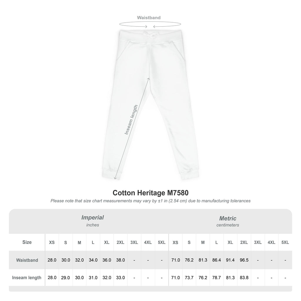 Embroidered  H.A.G. White Fleece Joggers
