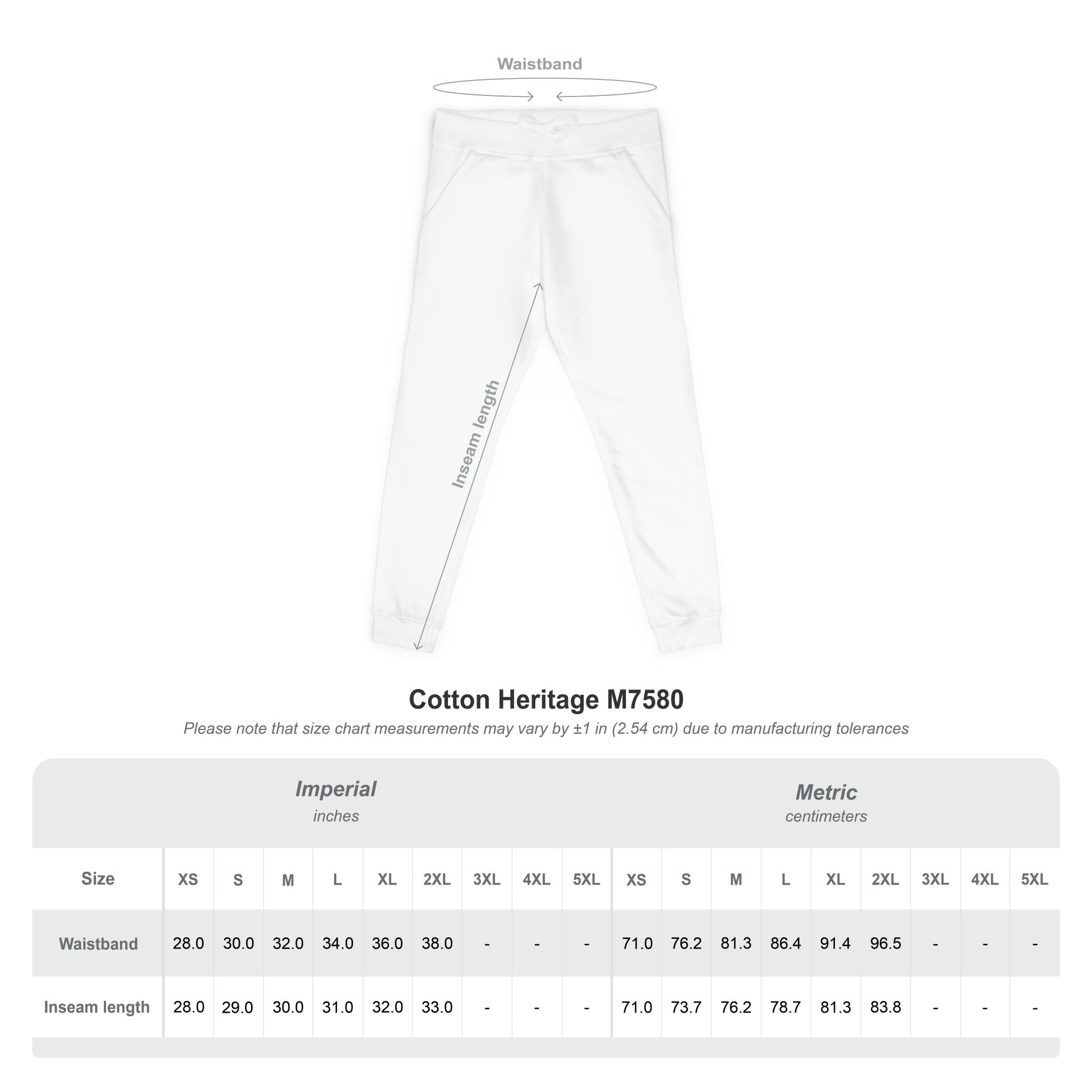 Embroidered  H.A.G. White Fleece Joggers