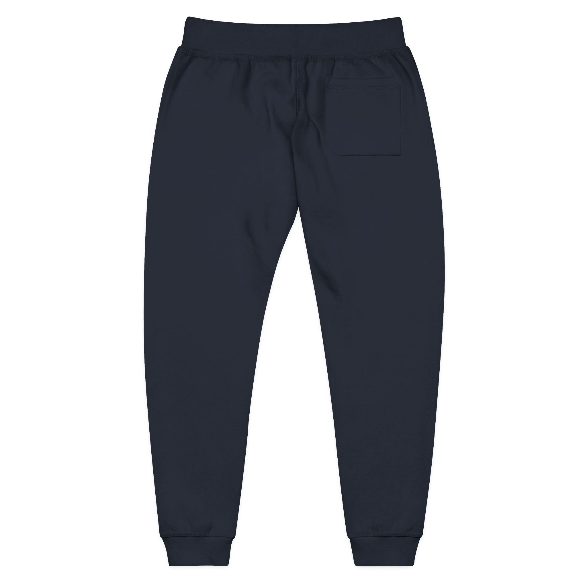 Embroidered  H.A.G. White Fleece Joggers