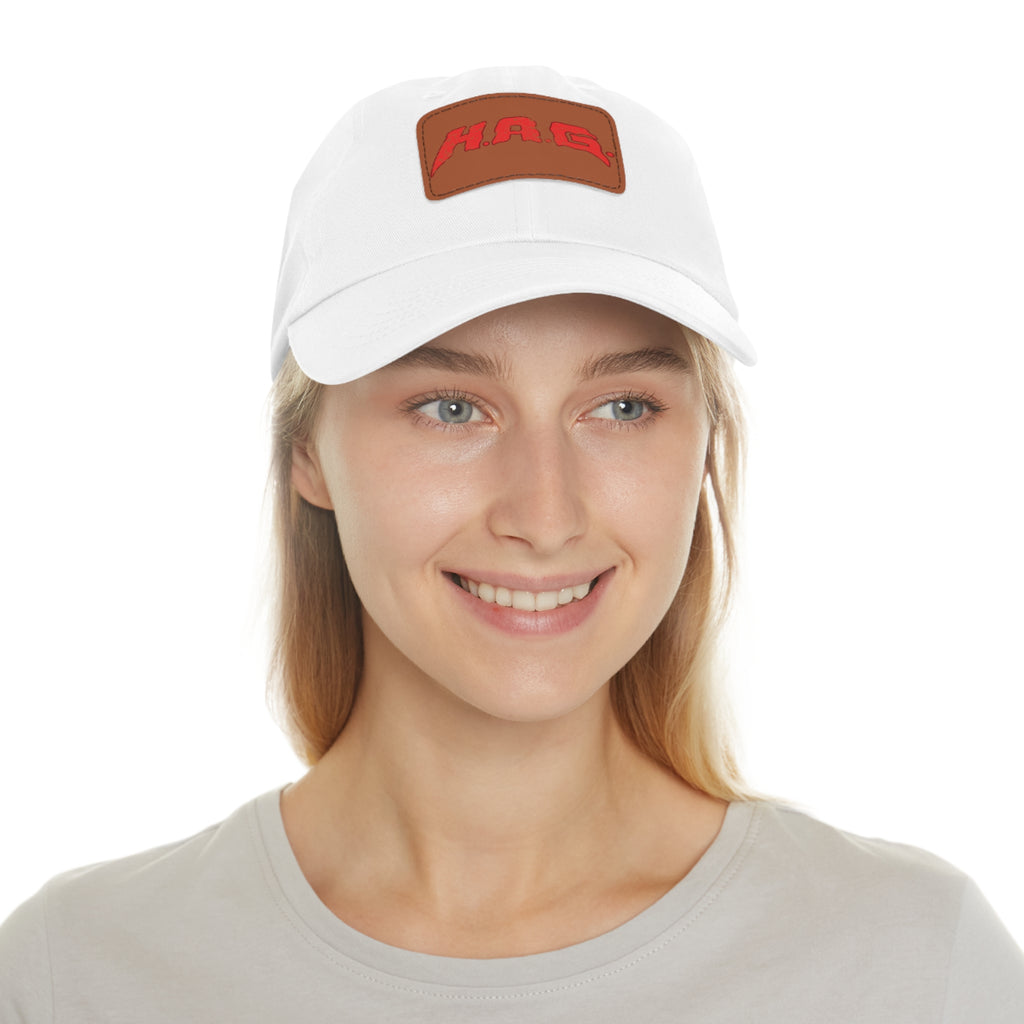 H.A.G. Leather Patch Dad Hat