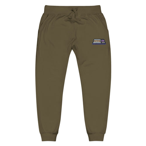 Embroidered  H.A.G. White Fleece Joggers