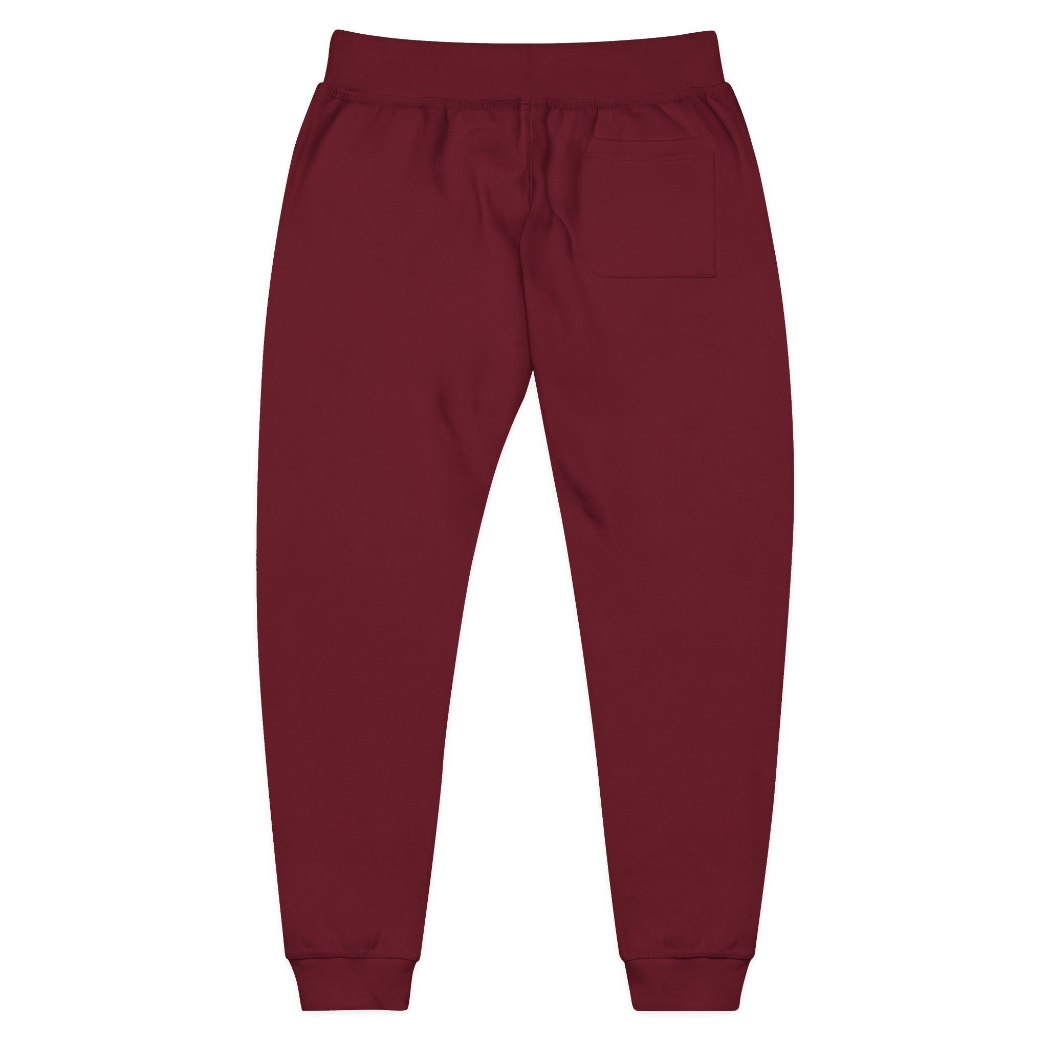 Embroidered  H.A.G. White Fleece Joggers